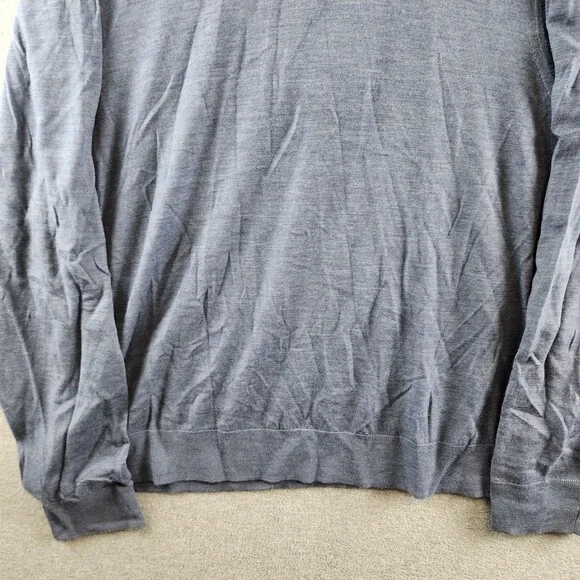 The Men's Store at Bloomingdale's Zegna Baruffa Wool Sweater Mens XXL Denim Blue - Picture 2 of 14